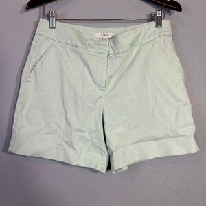 LOFT The Riviera Mint Green Chino Shorts Classic Summer Casual Size 4